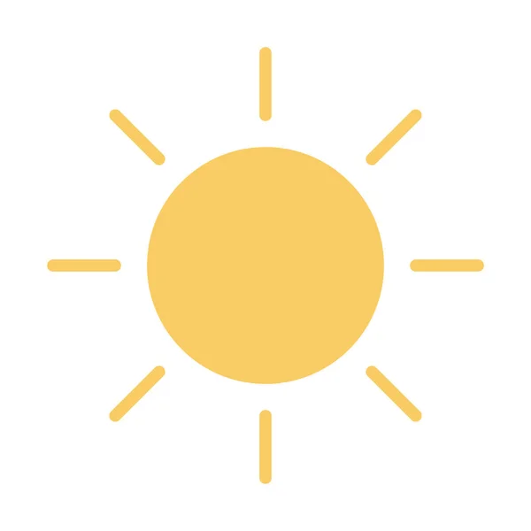 Soleil été plat style icône — Image vectorielle
