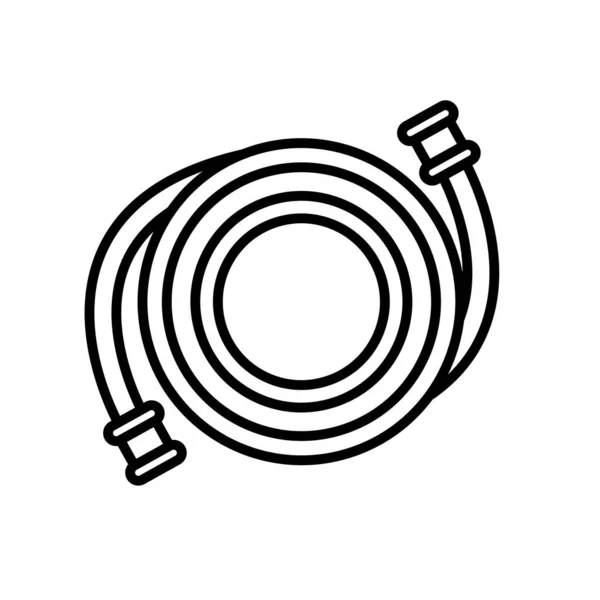 Garden hose tool line style icon — Stock Vector