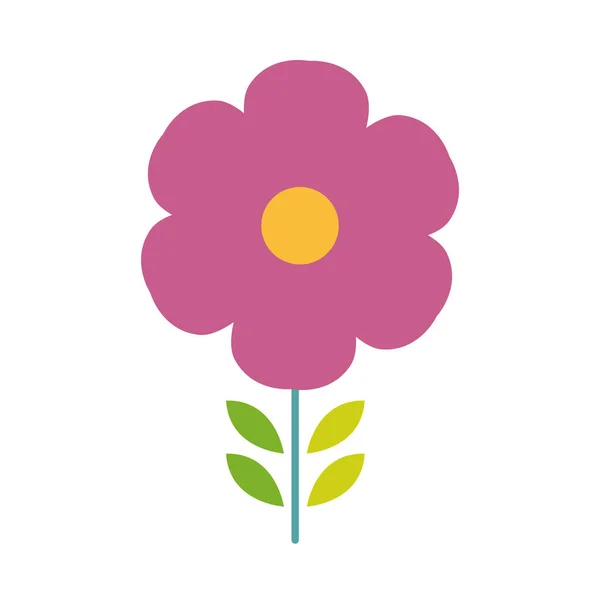 Beautiful flower decoration garden icon — Stock Vector