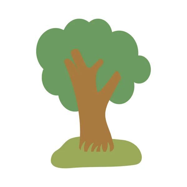 Drzewo roślin płaski styl ikona — Wektor stockowy