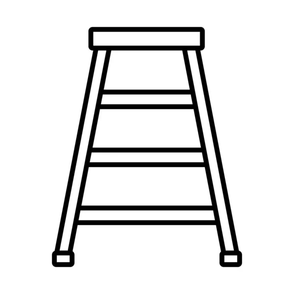 Wooden stairs tool line style icon — Stock Vector