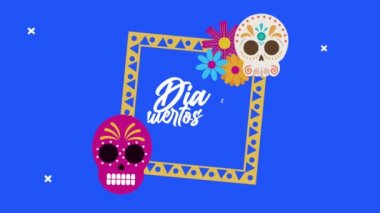 Kutlamalar, kafatası ve çiçeklerle kutlanıyor.