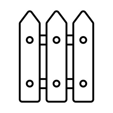 çit ahşap çizgi biçimi simgesi