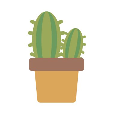 Esrar bahçesinde kaktüs düz stil ikonu