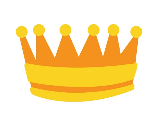 Gouden kroon koningin geïsoleerd pictogram — Stockvector