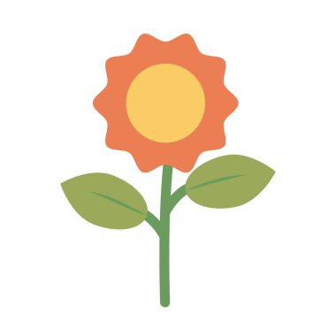 ayçiçeği büyüme bitkisi düz biçim simgesi