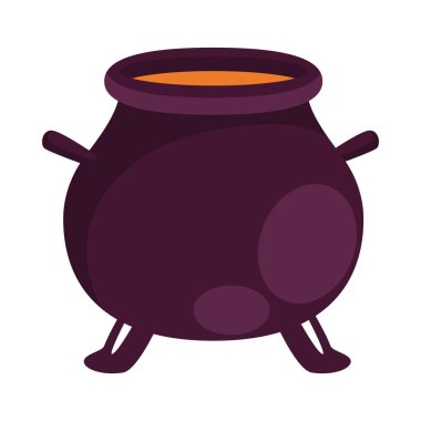 cadı kazanı tenceresi izole edilmiş simge