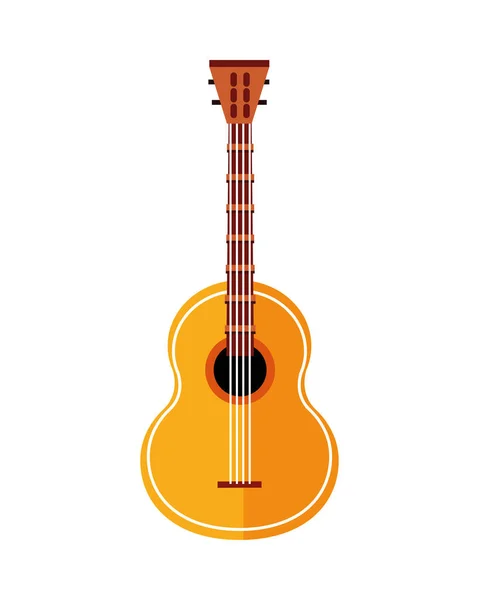 Guitare instrument de musique icône isolée — Image vectorielle