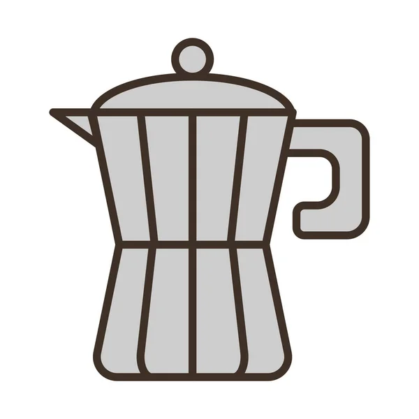 Кофе чайник посуда заполнить иконку стиль — стоковый вектор