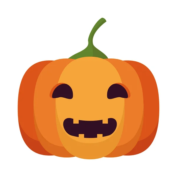 Halloween calabaza cara linterna icono — Vector de stock