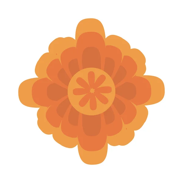 Hermoso icono de jardín decoración de flores — Vector de stock