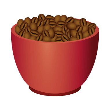 Seramik fincanda kahve taneleri