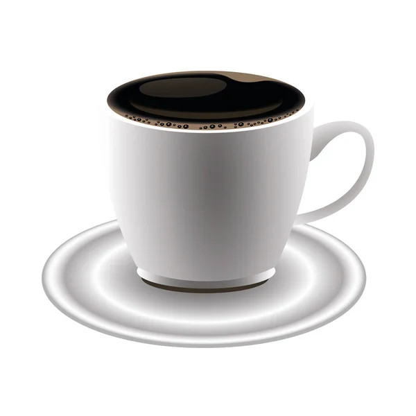 Kaffee Keramik Tasse Getränk Symbol — Stockvektor