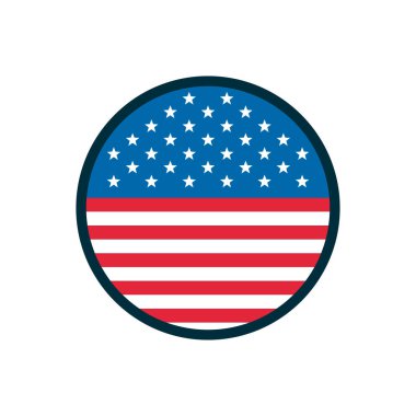 Amerika Birleşik Devletleri bayrak amblemi dairesel pulla
