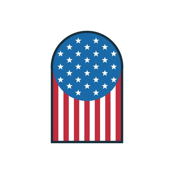 Stati Uniti d'America bandiera emblema — Vettoriale Stock