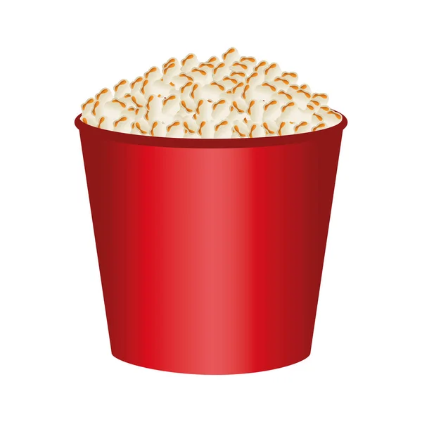 Delicioso pop corn fast food icono — Vector de stock