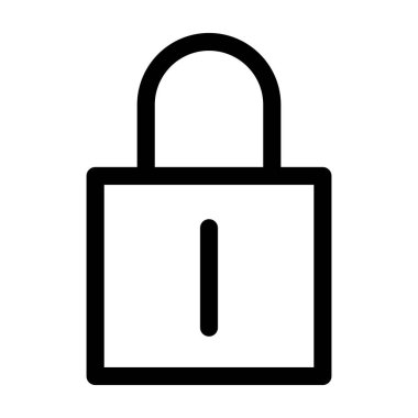 Güvenli asma kilit çizgisi biçimi simgesi