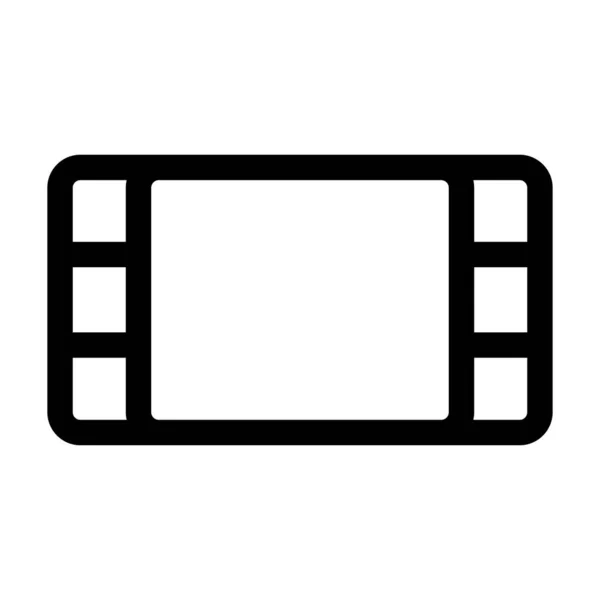Ícone de estilo de linha de interface de filme fita — Vetor de Stock