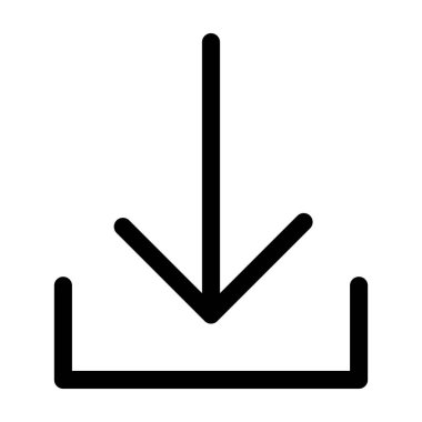 ok indirme arayüzü satır simgesi