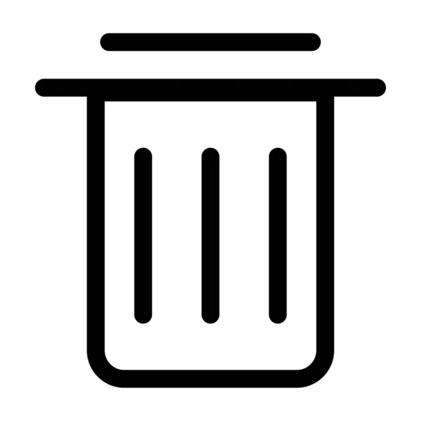 Bin ícone estilo de linha de resíduos —  Vetores de Stock