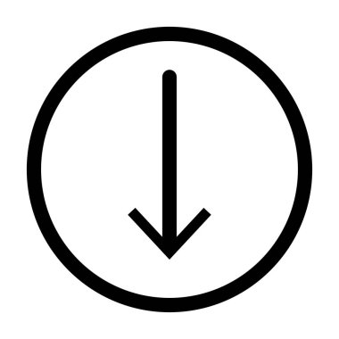 ok indirme düğmesi arayüzü satır simgesi