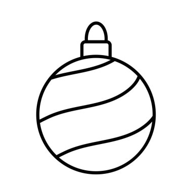 Mutlu noeller top çizgisi tarzı ikon