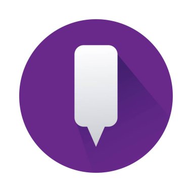 mor daire içinde konuşma balonu izole edilmiş simge