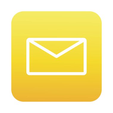 zarf e- posta gönderme blok gradyan biçimi simgesi