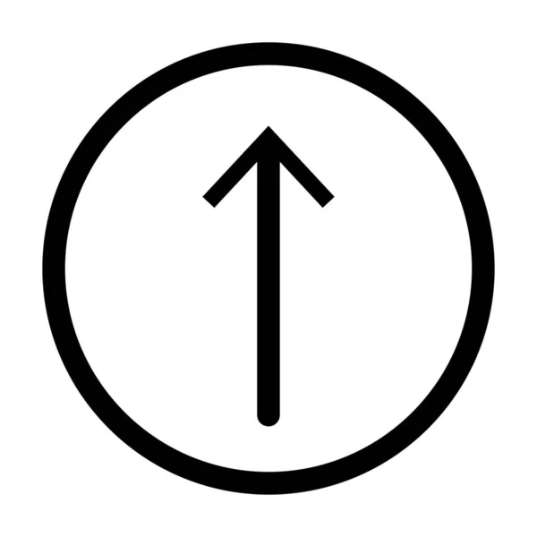 Pijl upload lijn stijl pictogram — Stockvector