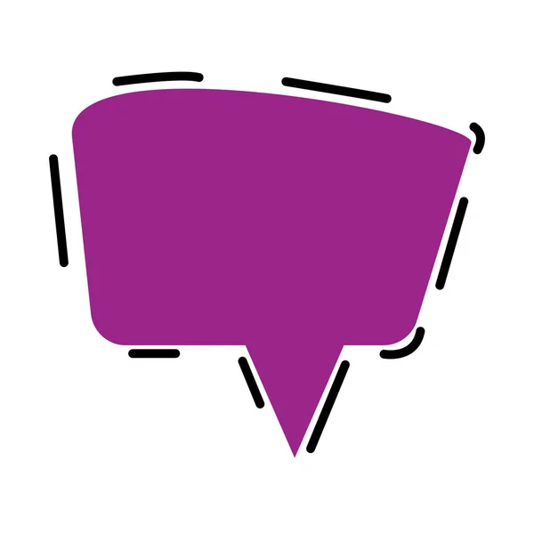 Hlasová bublina barva fialová izolované ikony — Stockový vektor