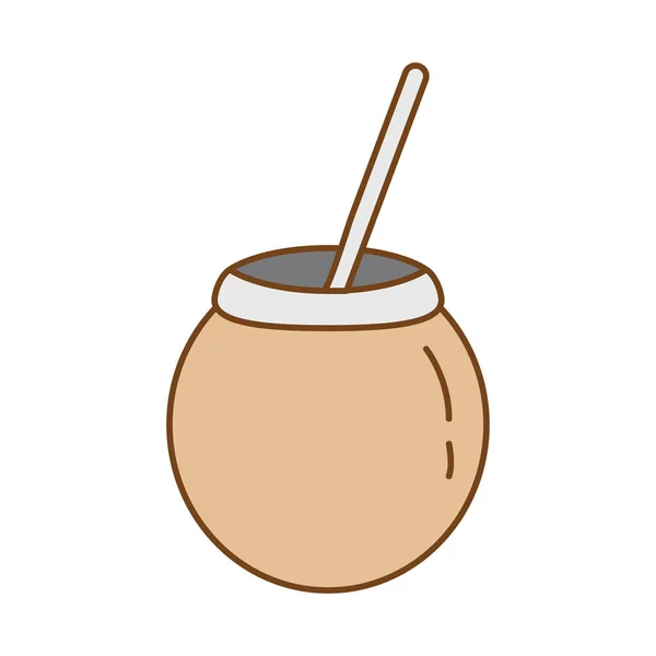 Tea mate fill style icon — Stock Vector