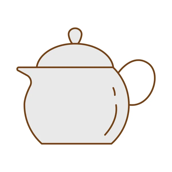 Tea pot fill style icon — Stock Vector