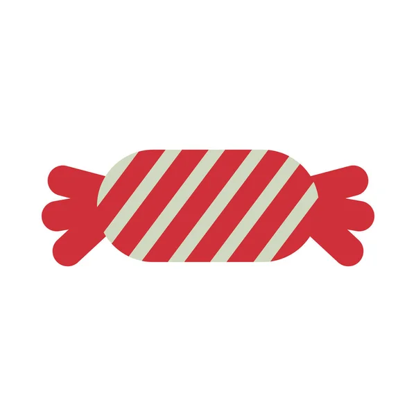 Feliz feliz feliz Navidad caramelo icono de estilo plano — Vector de stock