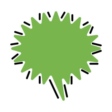 konuşma kabarcığı rengi yeşil izole edilmiş simge