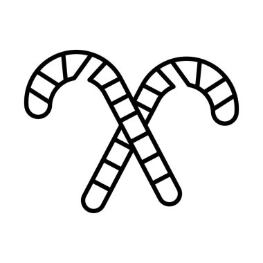 Mutlu Noeller tatlı baston çizgisi ikonu