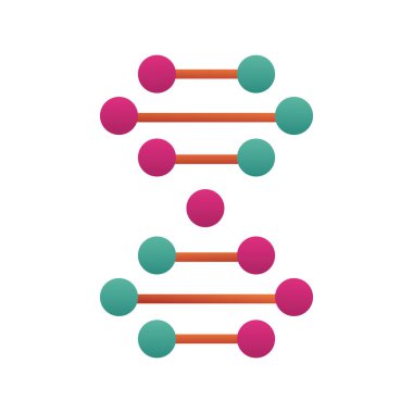 DNA molekül yapısı izole edilmiş simge