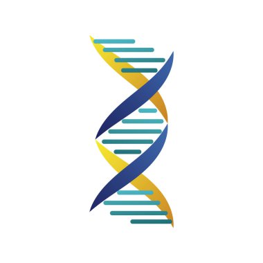 DNA molekül yapısı izole edilmiş simge