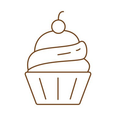 Tatlı kek çizgisi tarzı simge