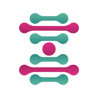 DNA molekül yapısı izole edilmiş simge