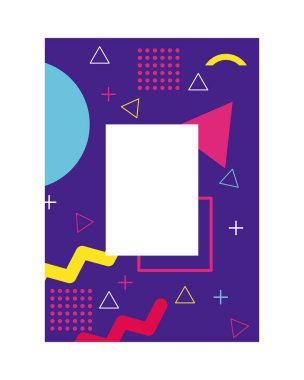 cırtlak çerçeveli mor renkli memphis tarzı arkaplan