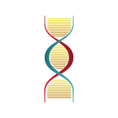 DNA molekül yapısı izole edilmiş simge