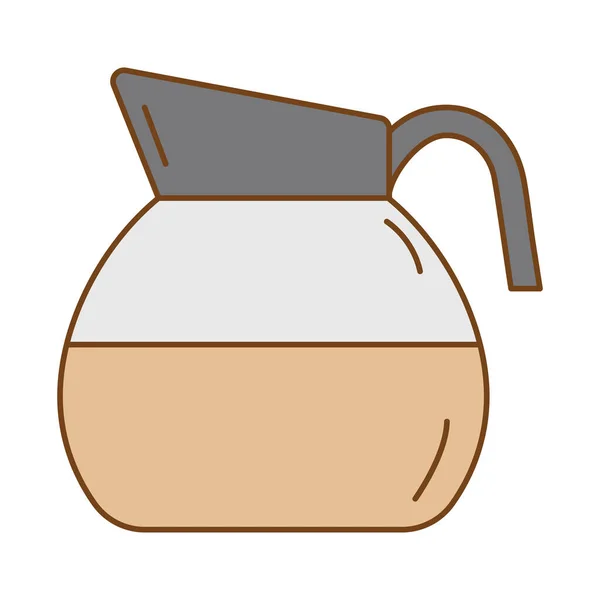 Tea pot fill style icon — Stock Vector