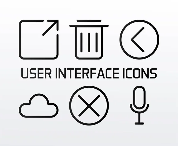 User interface set line style icons — Stock Vector