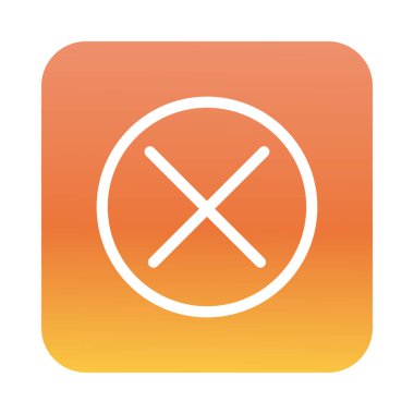 x sembol arayüzü blok gradyan biçimi simgesi