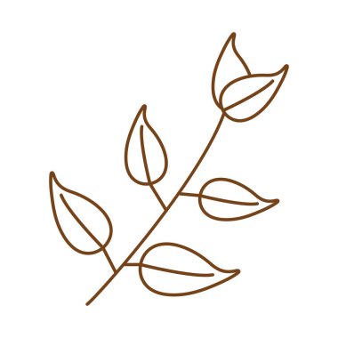 çay yaprakları çizgi simgesi