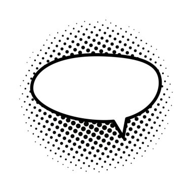 tek renkli ve noktalı konuşma balonu simgesi