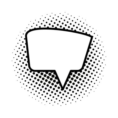 tek renkli ve noktalı konuşma balonu simgesi