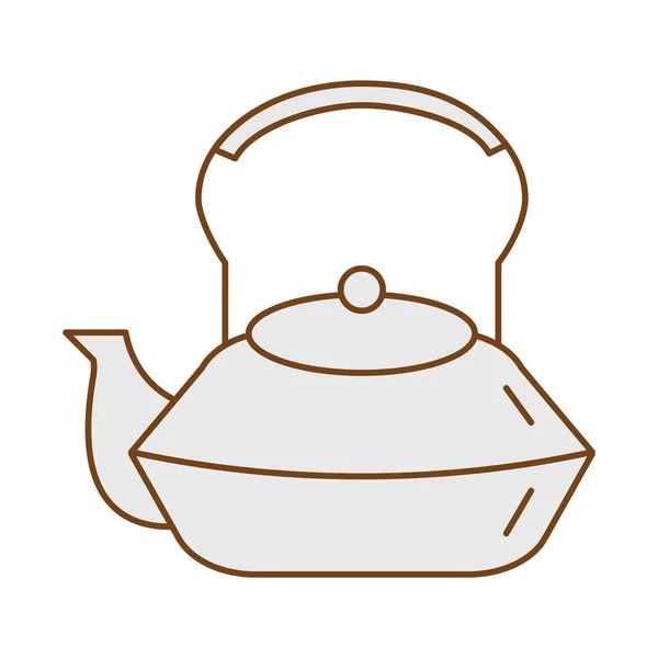 Bouilloire théière cuisine remplir icône de style — Image vectorielle