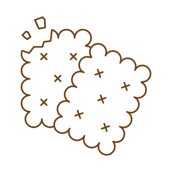 Sweet cookies line style icon — Stock Vector