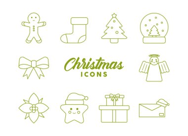 Mutlu noeller için harf ve deste şeklinde simgeler